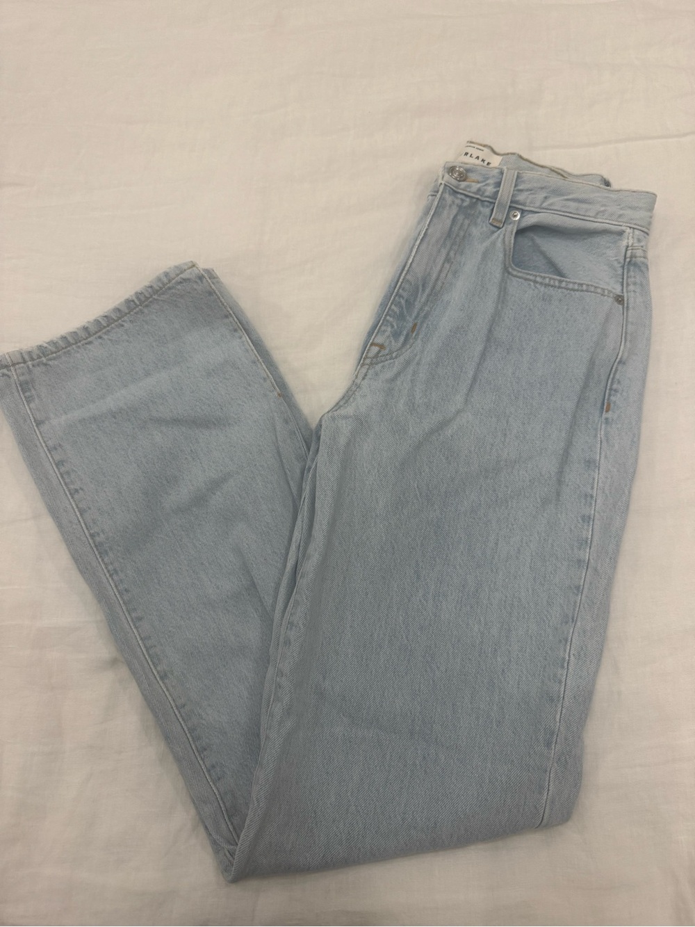 SLVRLAKE London Split Straight Leg Jeans in Hard Luck